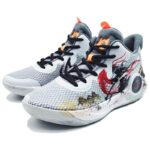 [Custom Let me be free and easy]  KD Trey 5 IX Basketball Shoes Unisex Mid-Top Black/White/Grey - Image 3