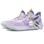 [Custom Purple Dance Soars for both men and women]  KD Trey 5 IX Vintage Basketball Shoes Unisex Mid-Top Purple/Black/Gray - Image 3