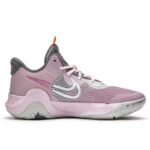 [Custom "Powder Melody"]  KD Trey 5 Basketball Shoes Unisex Mid-Top Gray/Pink - Image 2
