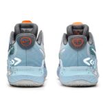 [Custom Green wind and bamboo shadows]  KD Trey 5 Basketball Shoes Unisex Mid-Top Gray/Blue - Image 3