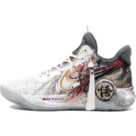[Custom Wukong Drawing]  KD Trey 5 IX Basketball Shoes Unisex Mid-Top White - Image 2