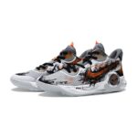 [Custom The flames of war spread like wildfire]  KD Trey 5 IX Basketball Shoes Unisex Mid-Top Black Gray - Image 2