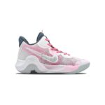 [Custom Sweet cherry blossoms for men and women]  KD Trey 5 IX Basketball Shoes Unisex Low-Top White/Pink - Image 2
