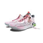 [Custom Sweet cherry blossoms for men and women]  KD Trey 5 IX Basketball Shoes Unisex Low-Top White/Pink - Image 3