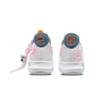 [Custom Sweet cherry blossoms for men and women]  KD Trey 5 IX Basketball Shoes Unisex Low-Top White/Pink - Image 4