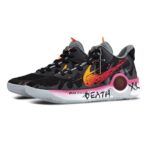 [Custom Death Flame]  KD Trey 5 IX Basketball Shoes Unisex Mid-Top Black/Gray/Red/Yellow - Image 3