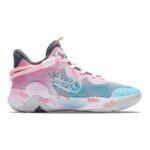 [Custom The City of Dazzling Light]  KD Trey 5 IX Basketball Shoes Unisex Mid-Top Blue/Pink - Image 2