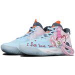 [Custom Love at first sight]  KD Trey 5 IX Basketball Shoes Unisex Mid-Top Pink/Blue - Image 3