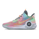 [Custom Caramel star for men and women]  KD Trey 5 IX Basketball Shoes Unisex Mid-Top Pink/Green/Blue - Image 2