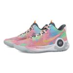 [Custom Caramel star for men and women]  KD Trey 5 IX Basketball Shoes Unisex Mid-Top Pink/Green/Blue - Image 3