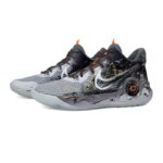 [Custom Unisex Storm Decision]  KD Trey 5 IX Basketball Shoes Unisex Mid-Top Black/Gray/Gold - Image 3