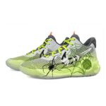 [Custom Unisex violent spiders]  KD Trey 5 IX Basketball Shoes Unisex Mid-Top Grey/Green/Black/White - Image 3