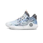 [Custom The same style for men and women]  KD Trey 5 IX Basketball Shoes Unisex Mid-Top Blue - Image 3
