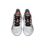 [Custom Graffiti aging]  KD Trey 5 IX Basketball Shoes Unisex Mid-Top White/Gray - Image 4