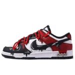 [Custom Men's black and red fluid S-BOX]  Dunk Skateboarding Shoes Men - Image 2