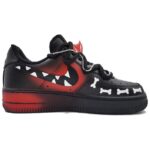 [Custom Hunt the dark descendants]  Air Force 1 Skateboarding Shoes Unisex Low-top Black/Red - Image 3
