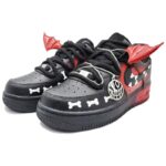 [Custom Hunt the dark descendants]  Air Force 1 Skateboarding Shoes Unisex Low-top Black/Red - Image 2