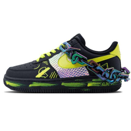 [Custom Bumblebee]  Air Force 1 Skateboarding Shoes Women's Low-top Yellow