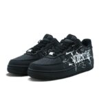 [Custom Black and White Goths]  Air Force 1 Skateboarding Shoes - Image 2