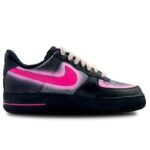 [Custom Neon mark]  Air Force 1 Skateboarding Shoes Women's Low-top Black - Image 2
