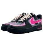 [Custom Neon mark]  Air Force 1 Skateboarding Shoes Women's Low-top Black - Image 3