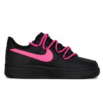 [Custom The black and pink butterfly dance]  Air Force 1 Skateboarding Shoes Unisex Low-top Black/pink - Image 2
