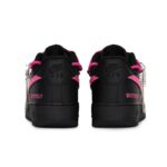 [Custom The black and pink butterfly dance]  Air Force 1 Skateboarding Shoes Unisex Low-top Black/pink - Image 4