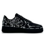[Custom Heterogeneous space]  Air Force 1 Skateboard Shoes Unisex Low-Top Black - Image 2