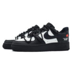[Custom Women's black and white checkered style]  Air Force 1 Skateboard Shoes Women's Low-Top Black/White - Image 3