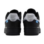 [Custom Women's quick silver]  Air Force 1 Skateboarding Shoes Women's Low-top Black/Sliver - Image 4