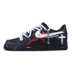 [Custom Becomes a dark warrior]  Air Force 1 Skateboarding Shoes Low-top Black