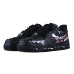 [Custom single tooth]  Air Force 1 Skateboarding Shoes Low-top Black - Image 2