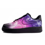[Custom Interstellar navigation]  Air Force 1 Skateboarding Shoes Women's Low-top Black/purple/pink