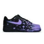 [Custom Female crazy graffiti purple SBOX]  Air Force 1 Skateboard Shoes Women's Low-Top Black/Purple - Image 2