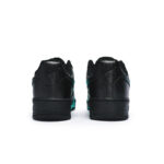 [Custom A crazy graffiti blue  for women]  Air Force 1 Skateboard Shoes Women's Low-Top Black-Cyan - Image 4