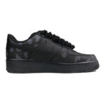 [Custom Female cashew flower black]  Air Force 1 Skateboarding Shoes Women's Low-top Black - Image 2