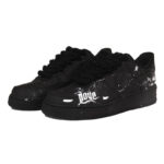 [Custom Darth Vader graffiti female style]  Air Force 1 Skateboarding Shoes Women's Low-top Black/white - Image 3