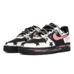 [Custom Women's low-top Y2K sneakers in black pink]  Air Force 1 Skateboarding Shoes Women's - Image 3