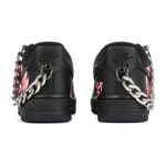 [Custom Women's low-top graffiti sneakers in black pink]  Air Force 1 Skateboarding Shoes Women's - Image 4