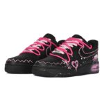 [Custom Women's low-top powder sneakers in black powder]  Air Force 1 Skateboarding Shoes Women's - Image 4