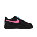 [Custom Run through the neon lights]  Air Force 1 Skateboard Shoes Women's Low-Top Black Blue Pink - Image 2