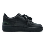 [Custom Thorny rose hand-painted Valentine's Day]  Air Force 1 Skateboarding Shoes Women's Low-top Red/Black - Image 2