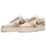 [Custom Snake pattern Maillard]  Air Force 1 Skateboarding Shoes Women's - Image 3