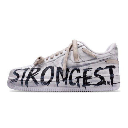 [Custom Play Cool Factor]  Air Force 1 Skateboard Shoes Women's Low-Top Gray Black