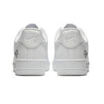 [Custom The dragon is flying and the phoenix is dancing]  Air Force 1 Skateboarding Shoes Women's Low-top White/Brown - Image 4