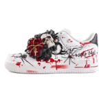 [Custom Gothic skeleton graffiti E]  Air Force 1 Skateboarding Shoes Women's - Image 2