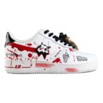[Custom Gothic skeleton graffiti E]  Air Force 1 Skateboarding Shoes Women's - Image 5