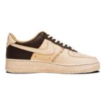 [Custom The coffee beans for women are brown]  Air Force 1 Skateboarding Shoes Women's Low-top Brown/Taupe - Image 2