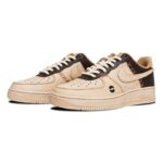 [Custom The coffee beans for women are brown]  Air Force 1 Skateboarding Shoes Women's Low-top Brown/Taupe - Image 3