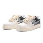 [Custom Thick hemp rope for vintage motorcycles of the Air Force]  Air Force 1 Skateboarding Shoes Women's Low-top White/black/gray - Image 3